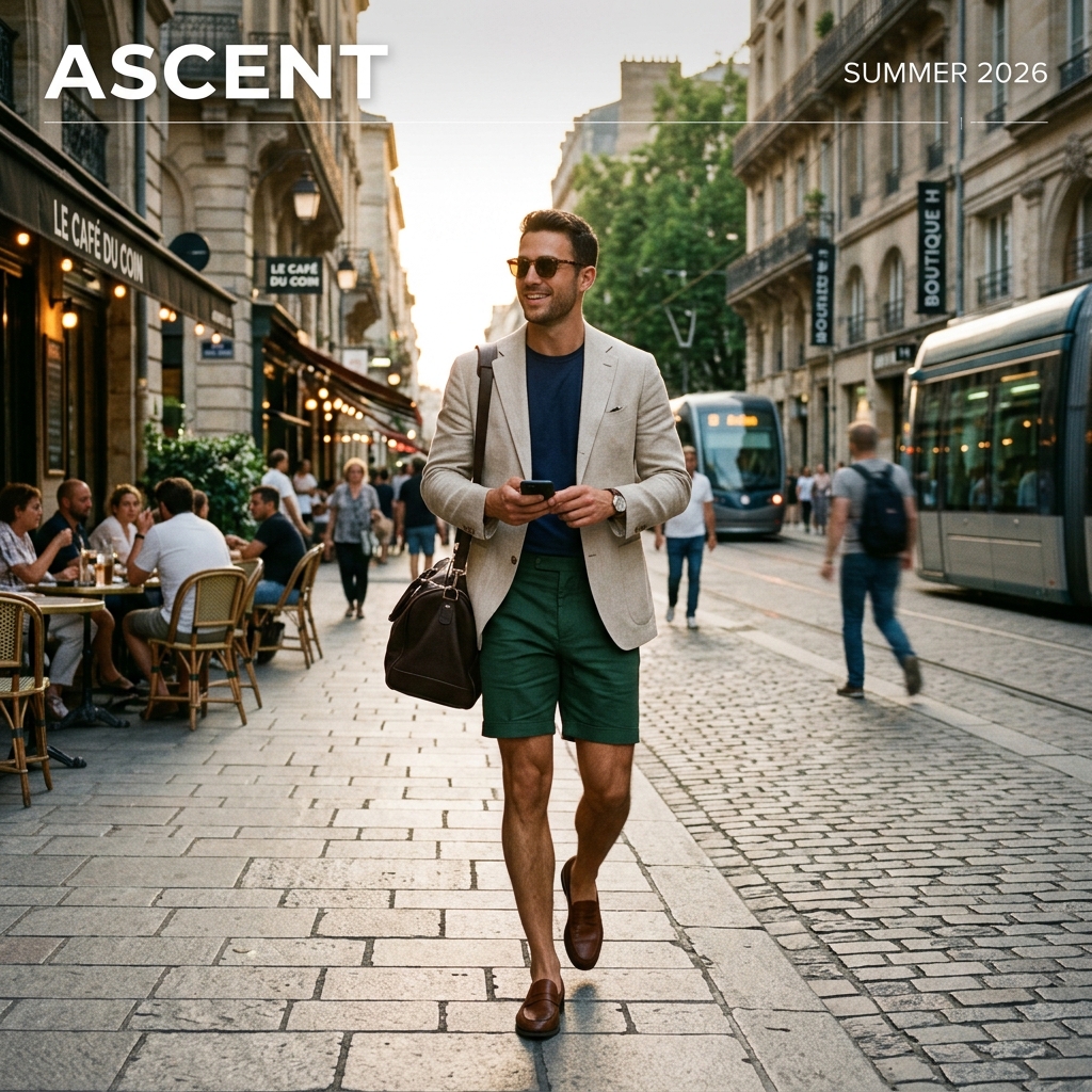Semi-formal men's outfits with casual summer shorts: 29 practical ideas and execution guide